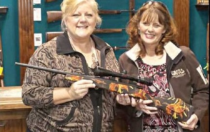 Kristie McEwen, winner of the Weatherby BLAZE rifle and Rebecca Wood